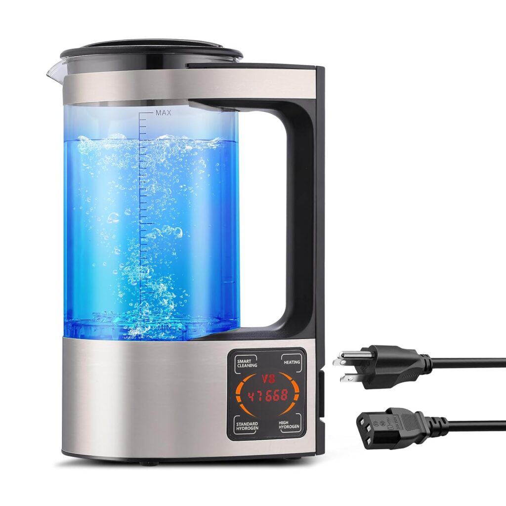 APLLEN Water Generator,2L Large Capacity Ionized Water Alkaline Water Pitcher Maker Machine,Make APLLEN Content up to 1500 PPB with US Membrane SPE and PEM Technolog Silver