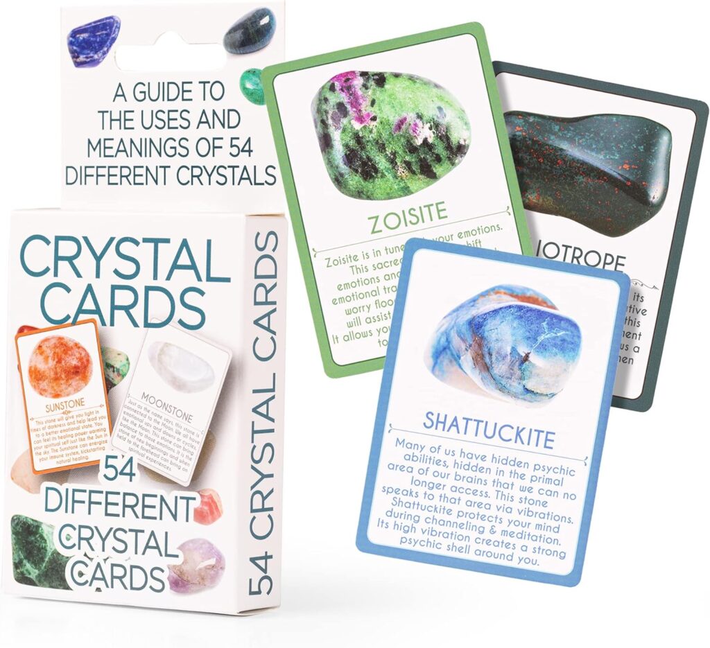 Crystal Healing Deck- Complete Guide to Meaning  Uses of Crystal, Stones, and Gems - 54 Crystal Oracle Cards - Enhance Your Body Care Routine  Energize Your Life